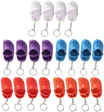 HEEPDD 20Pcs Mini Silicone Slipper Keychains
