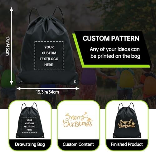 Custom Drawstring Backpacks 10 50 100 200 Pack