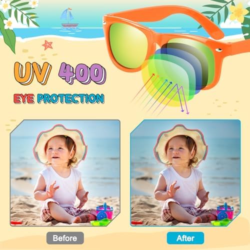 MEEZY 30 Pack Neon Kids Sunglasses Party Favors