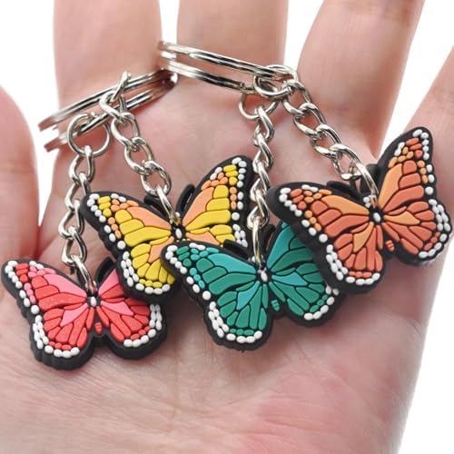 24 Pack Butterfly Keychains Cute Party Favor Gift
