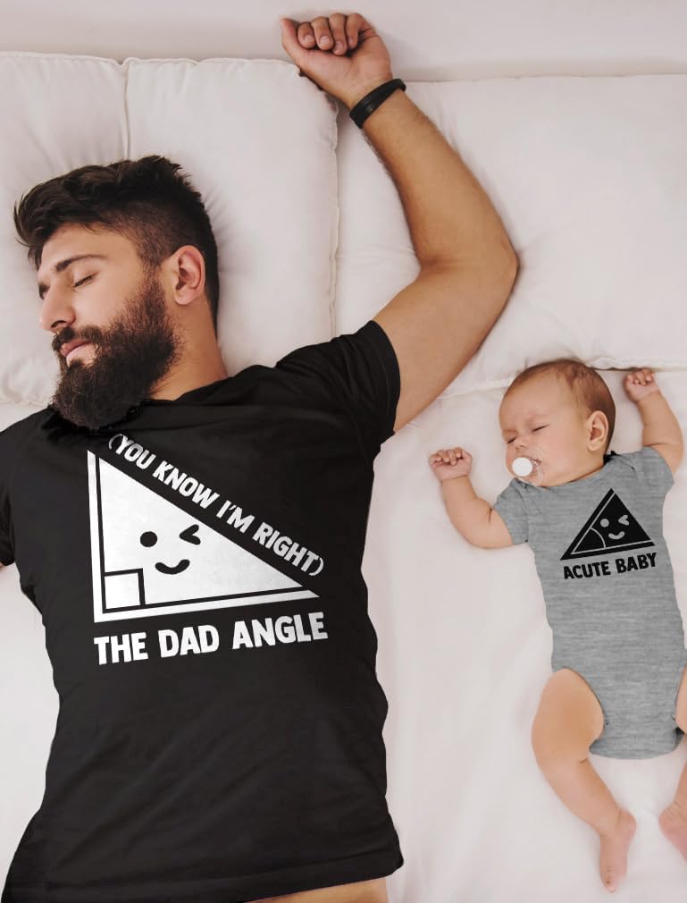 Tstars Fathers Day Dad and Baby Funny Shirts Set