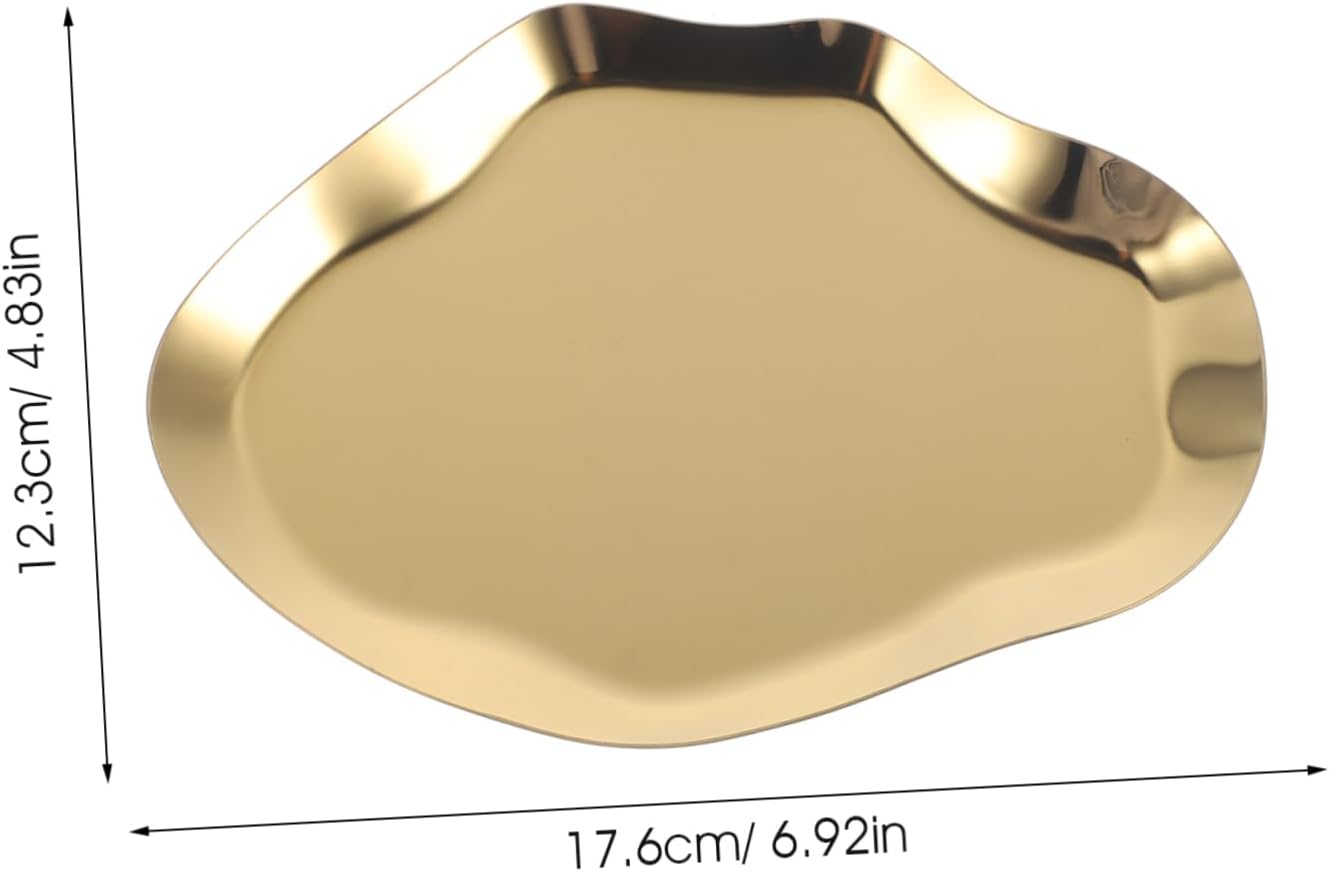 Alipis Golden Stainless Steel Jewelry Storage Tray