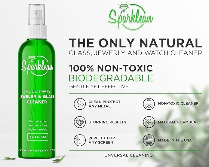 Sparklean Jewelry Cleaner Solution - Premium Spray for All Jewelry