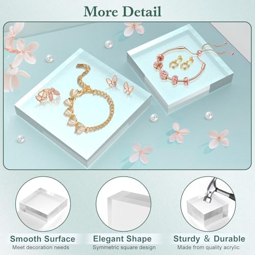 SAMYUCHO Acrylic Base Stand 4-Pack Display Blocks