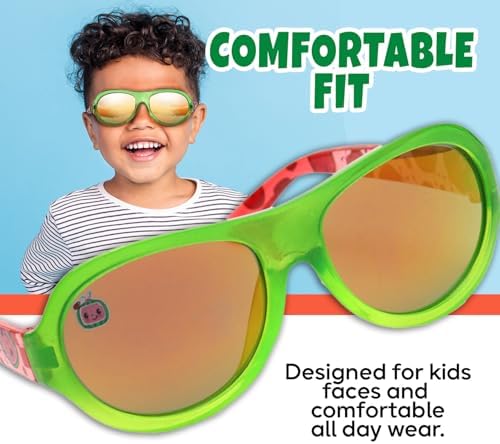 Sun-Staches Kids Sunglasses with UV Protection and Soft Carry Case