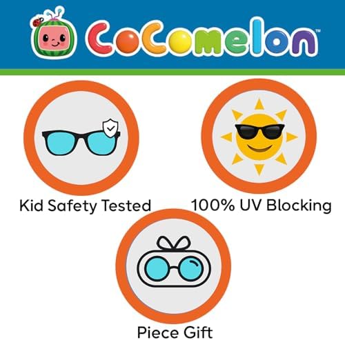 Sun-Staches Kids Sunglasses with UV Protection and Soft Carry Case