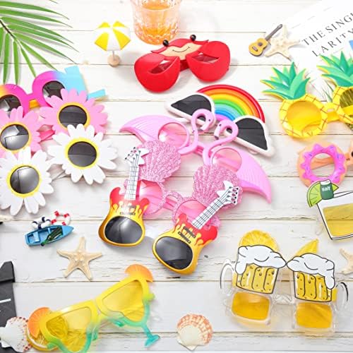 Flutesan 24 Pairs Funny Beach Sunglasses