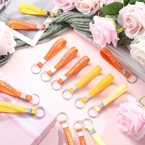 Sasylvia 24 Pcs Inspirational Quote Keychains for Women Men Girls Gifts