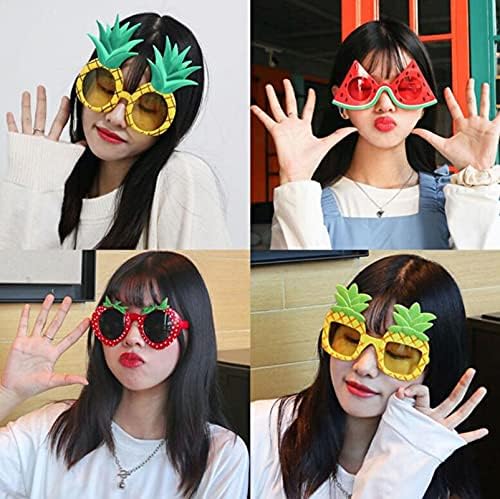 8Pcs Funny Tropical Sunglasses for Luau Party