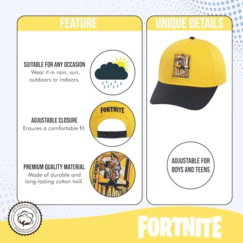 Fortnite Baseball Cap for Boys Fitted and Comfortable
