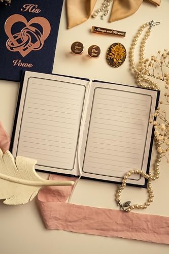 IMPRESS Vow Books His and Hers Wedding Linen Foil Stamped