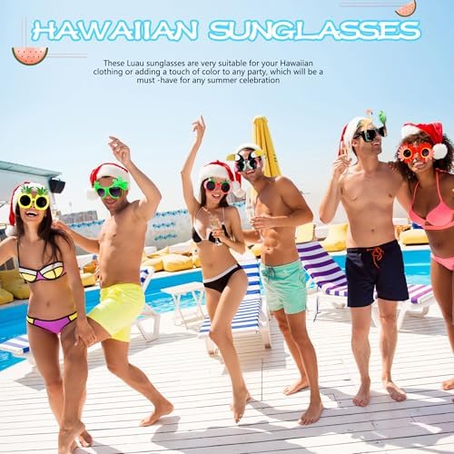 16 Styles Hawaiian Sunglasses for Kids Adults Luau Party Fun Tropical Eyewear