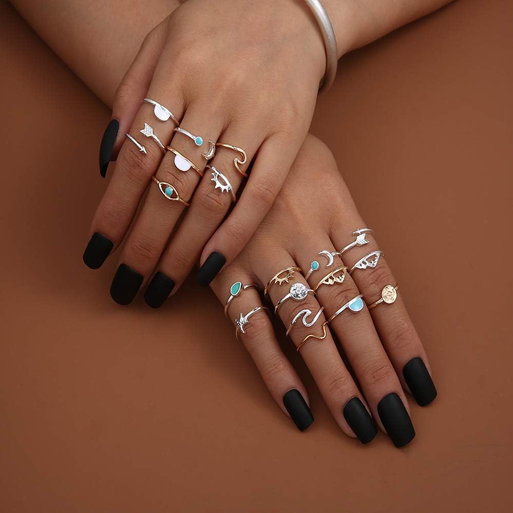 FUTIMELY Boho Retro Stackable Rings Set for Women