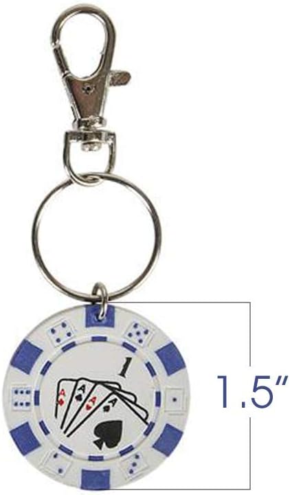 ArtCreativity Poker Chip Keychains for Kids Pack of 12