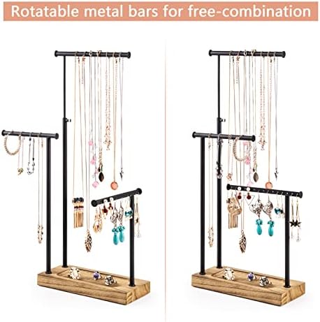 SRIWATANA Jewelry Organizer Stand - 3 Tier Extra Tall Necklace Holder