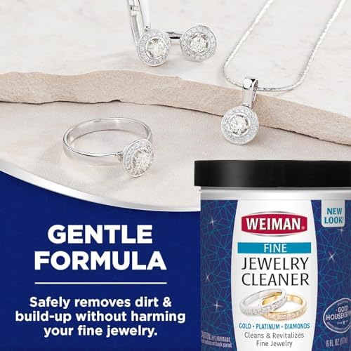 Weiman Fine Jewelry Cleaner Liquid with Brush 6 Oz 1