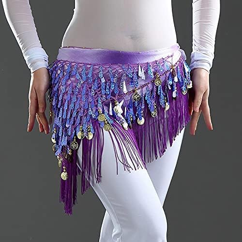 Belly Dance Skirt Belt with Sequins and Tassels