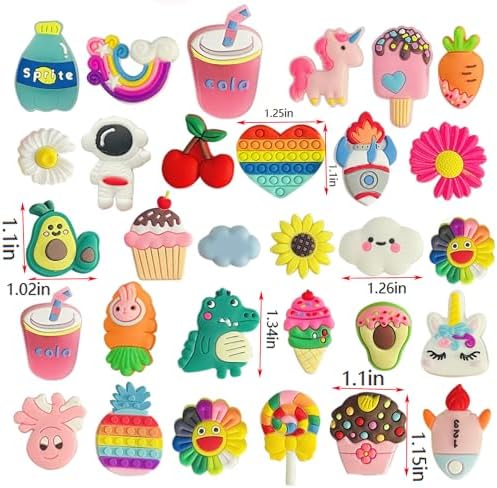 Monochef Shoe Charms 30 Pack for Girls Teens