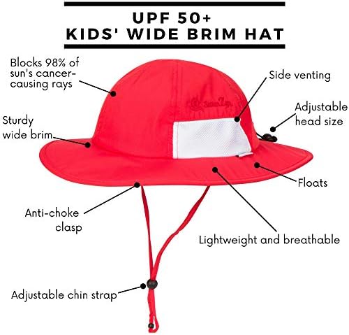 SwimZip Wide Brim Sun Hat for Kids UPF 50 Protection 1