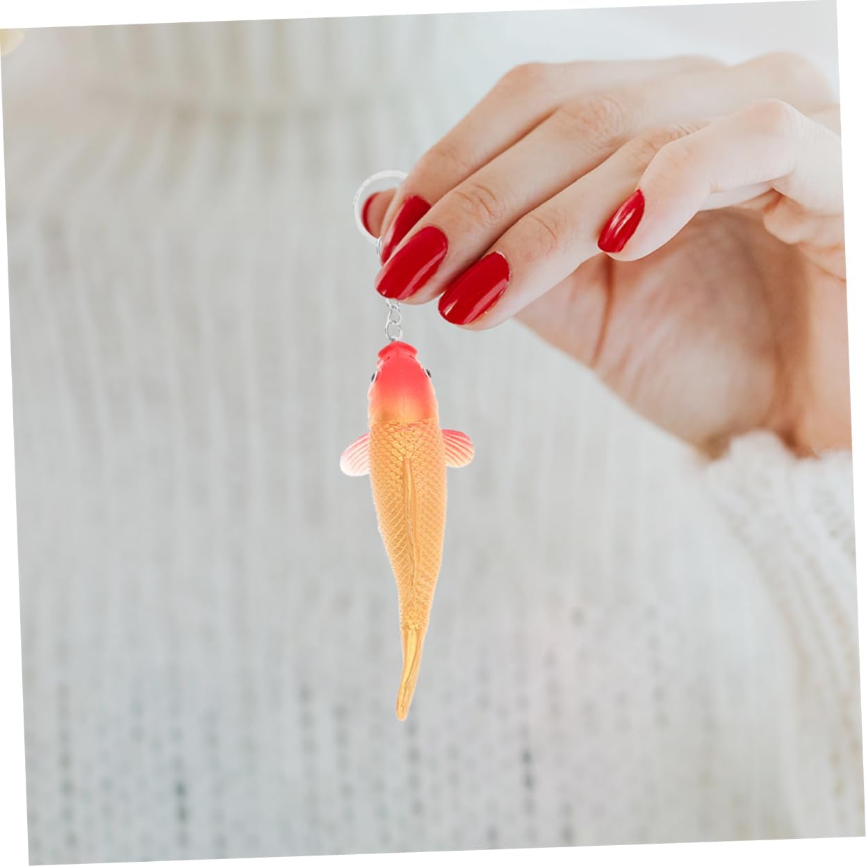 8pcs Koi Fish Keychain Cute Cartoon Animal Keyrings for Boys and Girls