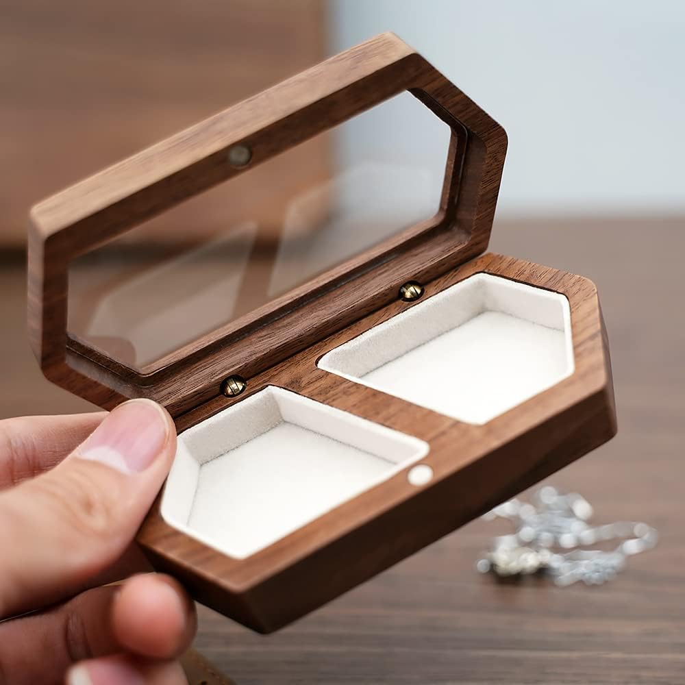 Molchagar Wooden Ring Box for Wedding Ceremony