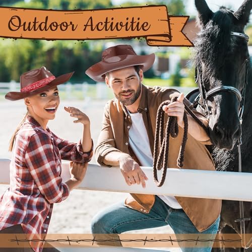Xtinmee 12 Pack Cowboy Hats for Adults