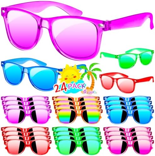 Kids Sunglasses 24 Pack with UV400 Protection