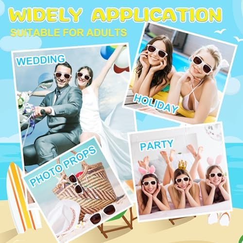 ASTARON 12 Pack Neon Party Sunglasses Bulk