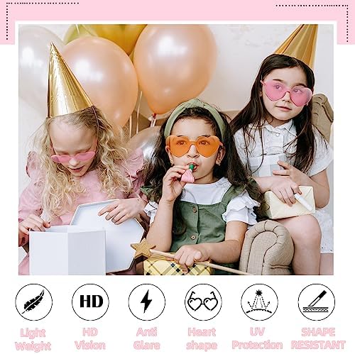 12 20 24 Pairs Heart Shaped Rimless Sunglasses for Women Men