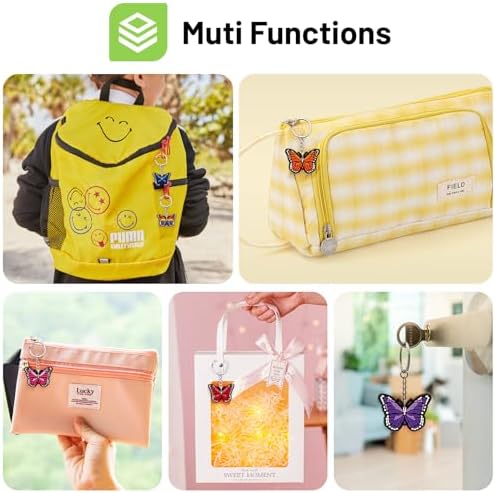 24 Pack Butterfly Keychains Cute Party Favor Gift