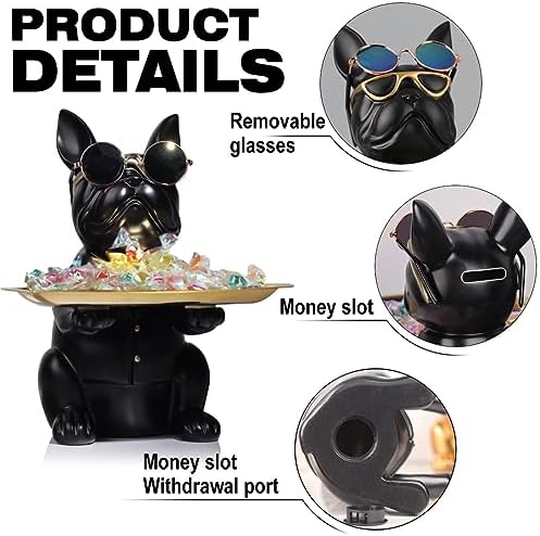 Qianling Resin Bulldog Key Holder Tray