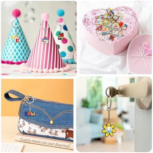Ibuclein Keychains Bulk DIY Cute Backpack Charms for Girls