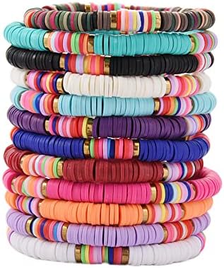 12pcs Colorful Stretch Friendship Bracelets For Women