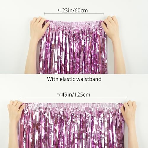 GREATRIL Foil Fringe Skirts 4 Pack for Dance and Birthday Parties
