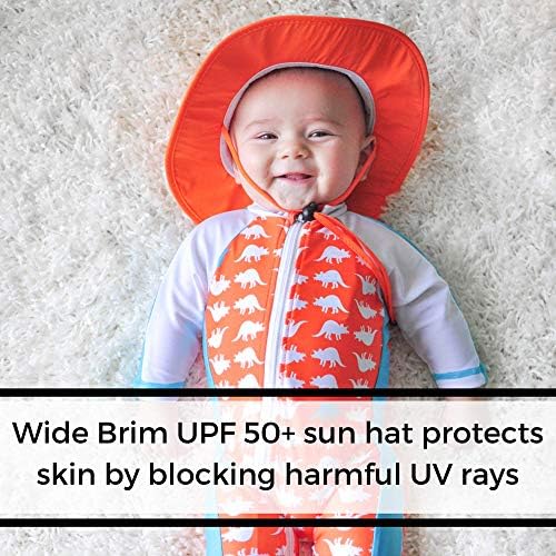 SwimZip Wide Brim Sun Hat for Kids with UPF 50 Protection
