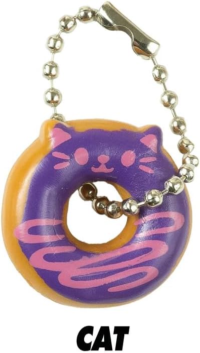 GEDDES Raymond I Love Donuts Animals Keychain Necklaces - 100 Mini Donut Charms