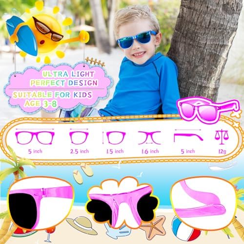 Kids Sunglasses 24 Pack with UV400 Protection