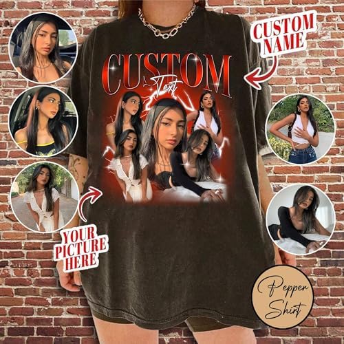 NAZENTI Custom Bootleg Rap Tee Photo T-Shirt Retro Design Valentine Gift
