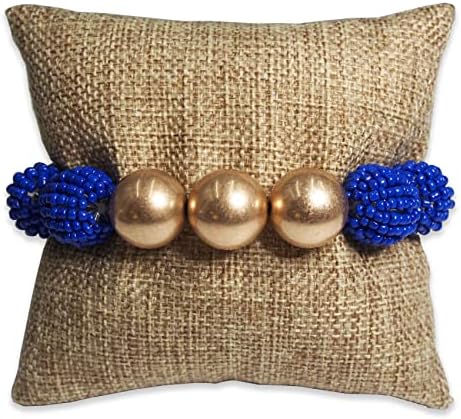 NicePackaging 6 Piece Rustic Brown Burlap Watch Pillow Display