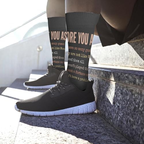 Cute Boys Knee High Crew Socks with Funny Game Design