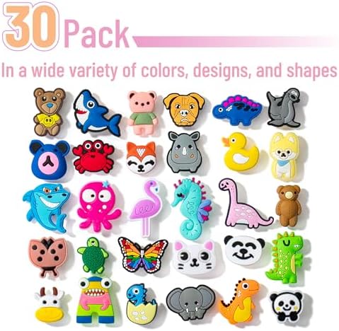Mr Pen - 30 50 60 Pcs PVC Animal Charms for Jewelry