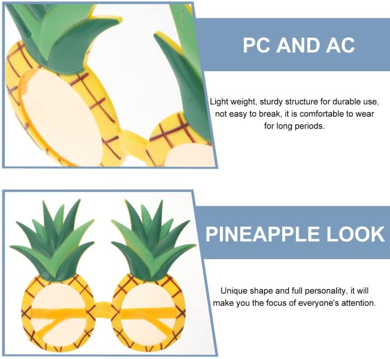 8Pcs Funny Tropical Sunglasses for Luau Party