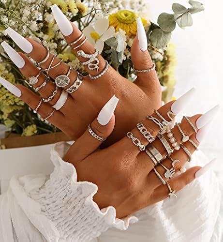 iF YOU 30 Pcs Gold Knuckle Rings Set for Women