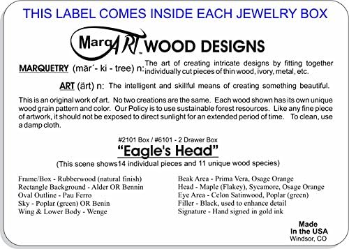 Eagle Box - Handmade USA - Unique Original Wood Jewelry Box