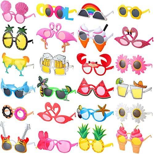 Flutesan 24 Pairs Funny Beach Sunglasses