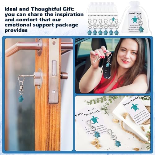 Travel Turtle Keychain Set for Gifts and Good Luck