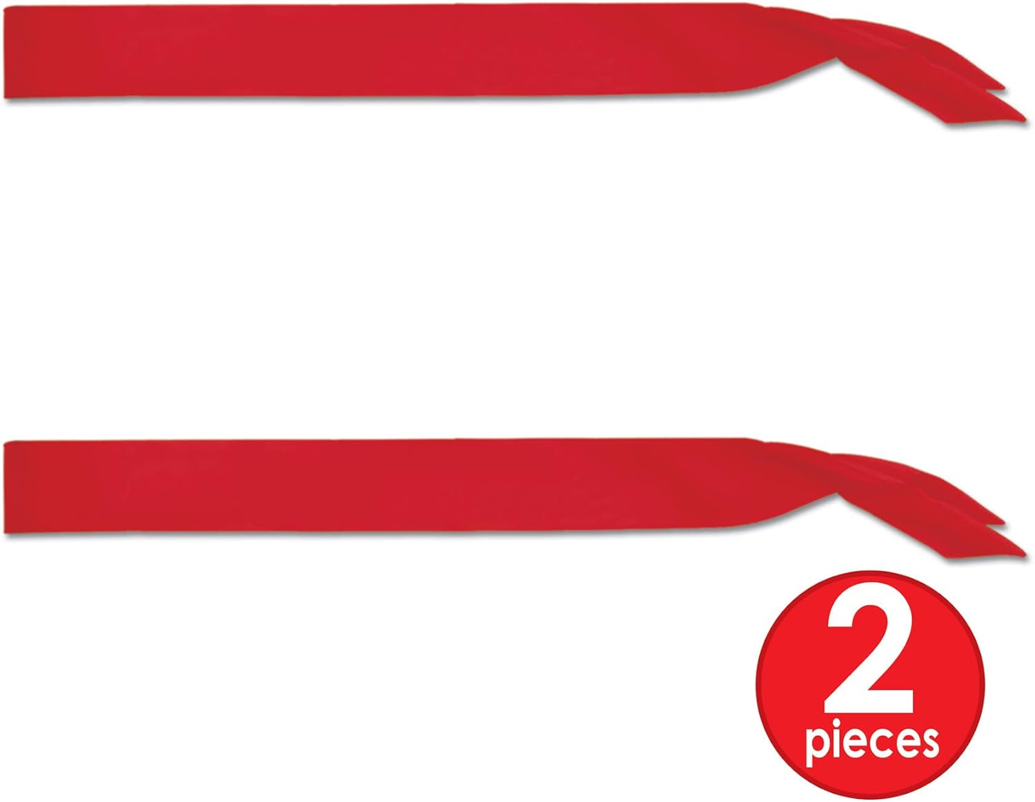 Beistle Red Satin Sashes 2 Count Customizable