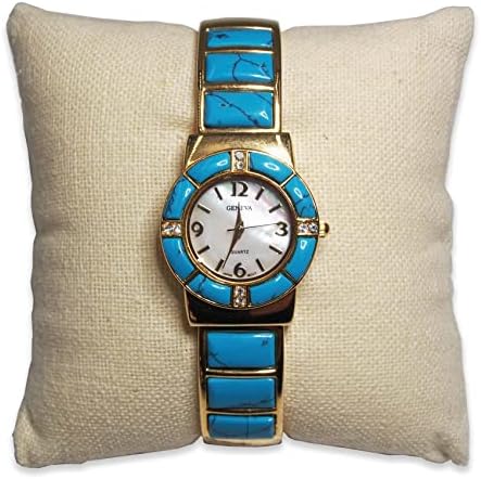 NicePackaging 6pcs 4x4 Inch Camelhide Beige Watch Pillow Display