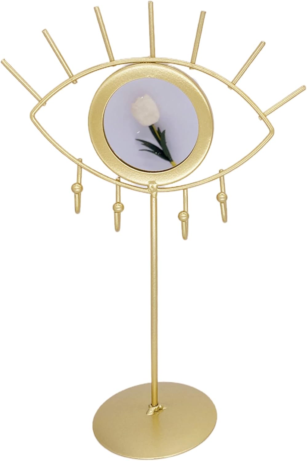 Jewelry Organizer Holder with Mirror Evil Eye Stand for Women Girls