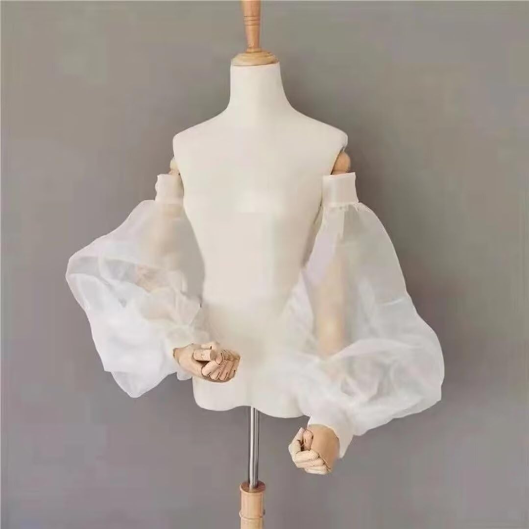 YMFFW Women Wedding Detachable Puff Sleeves Dress Accessory